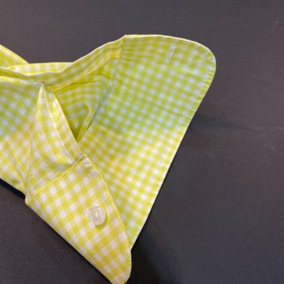 Thomas Pink Button Down Gingham Shirt - Size 17, 36.5 - Picture 4 of 11